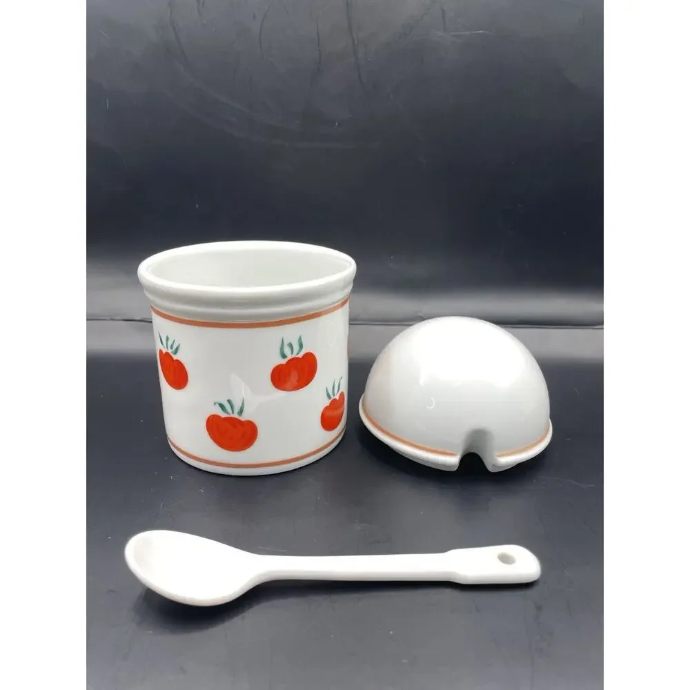 Rauschert Culinary Editions Tomato Design Sugar Bowl, Creamer, and Jam Bowl